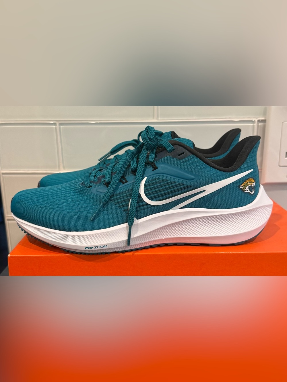 NIB Nike Zoom Pegasus 39 - NFL
Jacksonville Jaguars. M 8 / W 9 1/2 (box damaged)